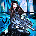 Sci-Fi Brunette with a Big Gun